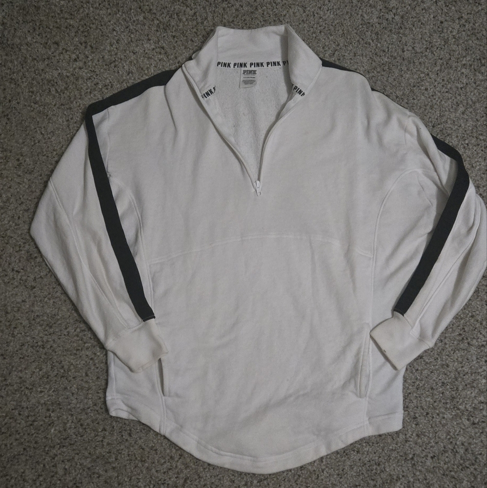 Victoria's Secret White and Black Sweatshirt
